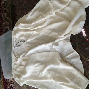 Elizabeth and James sheer Blouse- white